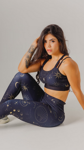 BrandFit  Eclipse print Workout Two Piece Set: Leggings and sport bra