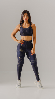 BrandFit  Eclipse print Workout Two Piece Set: Leggings and sport bra