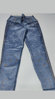 Colombian Fake Leggings Jeans High Waisted (STARS)