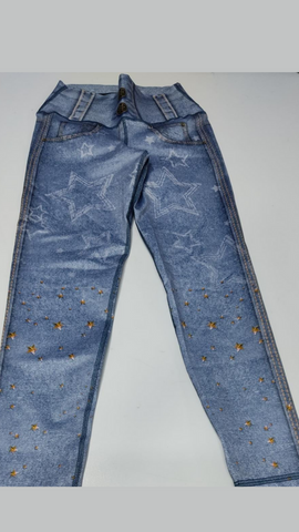 Colombian Fake Leggings Jeans High Waisted (STARS)