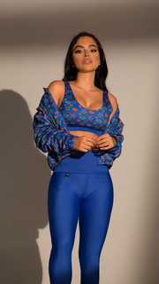 Sporty Blue Workout Outfit 3 pieces