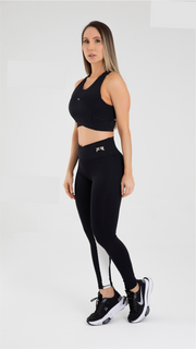 Athletic Apparel for woman Black Set 2 Pieces Legging and top