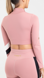 Fitness Long Sleeve Top with Front Zipper