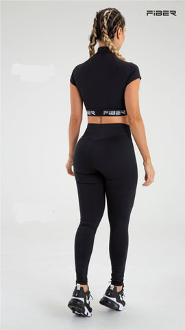 Basic black high waist Colombian leggings