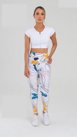 Fiber High-Waist Colombian Print Leggings – PeachFit Sportswear