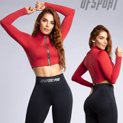 UUY FIT Fitness Long Sleeve Crop Top