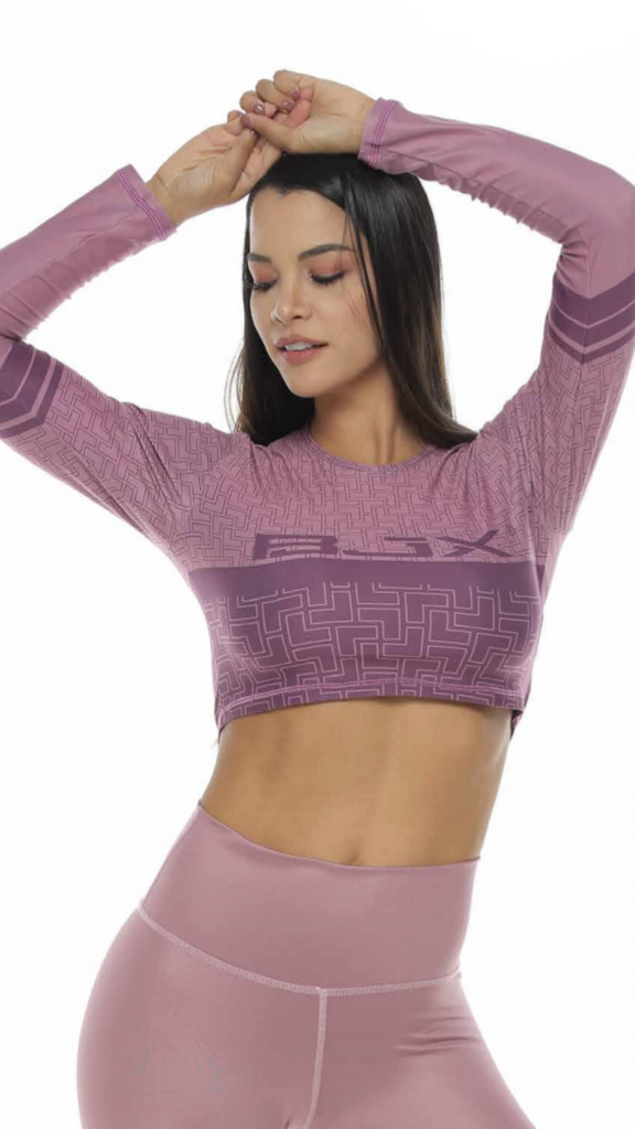 Activewear Mesh Crop Top Long Sleeve – PeachFit Sportswear