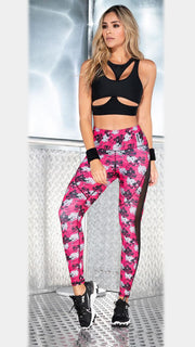 Jcross High Waisted Workout Colombian Leggings With Mesh  (REF-445)